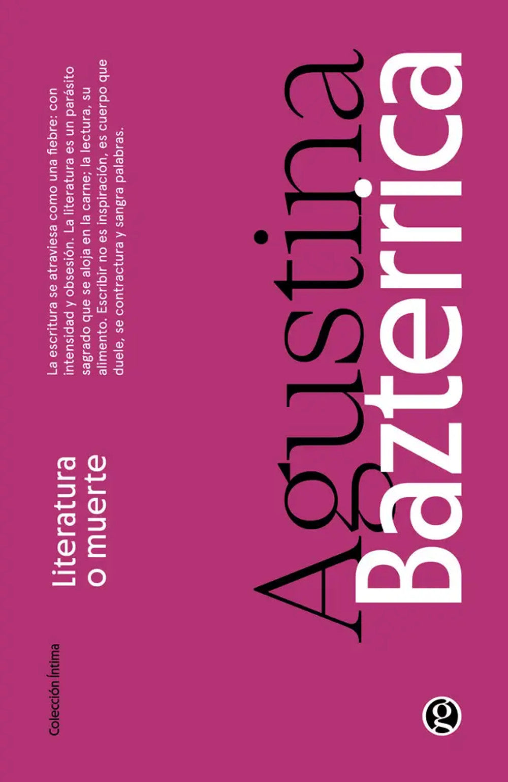 Portada de Literatura o Muerte