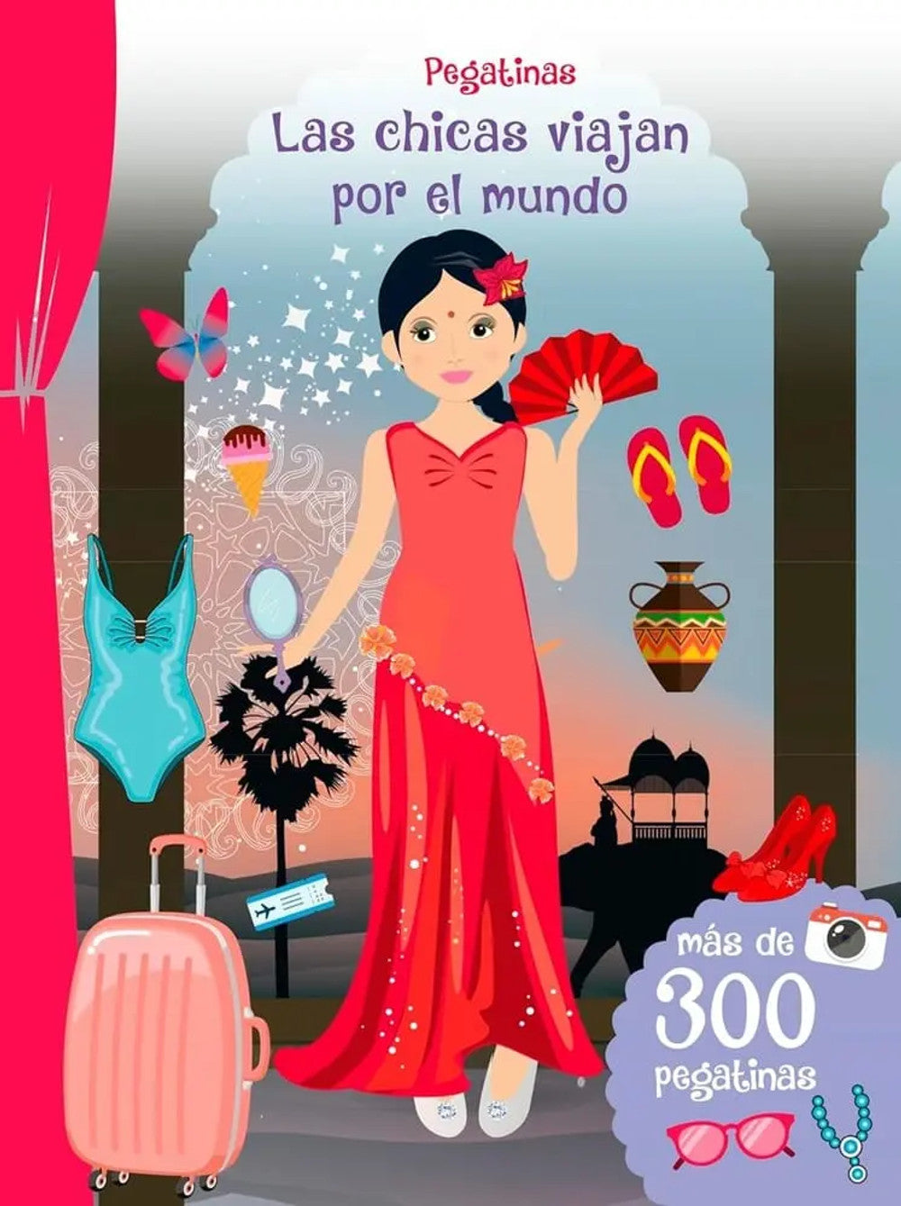 Portada de Pegatinas. Chicas Viajan por el Mundo