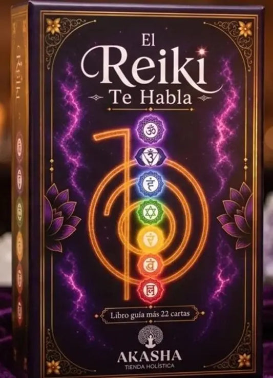 Portada de Reiki Te Habla. Libro + 22 Cartas